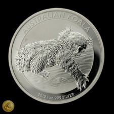 2012-P Australia $1 Koala 1oz .999 Fine Silver Coin BU in Capsule -E1596 picture