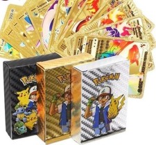 55Pcs New Multi Color Pokemon TCG Foil Cards Charizard GX Vmax Holo Cards Gifts picture