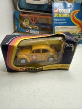 Corgi 383 Volkswagen 1200 Beetle Swiss PTT Original Box MINT Vintage SUPER RARE picture