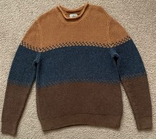VTG LL Bean mens Roll Neck Fisherman Chunky Organic Cotton waffle Knit sweater M picture