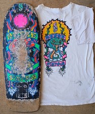 Vintage 80s 1988 Schmitt Stix Reese Simpson  Skateboard Deck T Shirt Vision USA picture