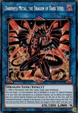 YUGIOH 1x Darkness Metal, the Dragon of Dark Steel Secret Rare BLAR-EN047 NM picture