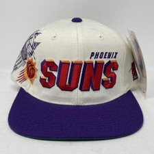 Vintage Phoenix Suns Sports Specialties Hat Snap Back One Size White NBA Shadow picture