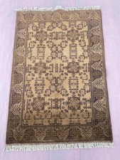 Vintage Turkmen Wool Area Rug 3'4