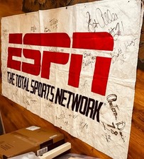1993 Eagles Team Signed ESPN Stadium Banner Randall Cunningham Allen Lofton JSA picture
