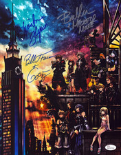 KINGDOM HEARTS Cast x3 Authentic Hand-Signed 11x14 