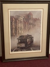 Vtg John Kelly San Francisco Signed Numbered Lithograph Framed Large 33.5”x41” picture