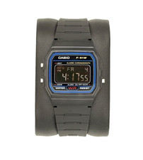 Custom Casio F-91W Hydromod F91W Raven Mod Negative Display Inverted Digital picture