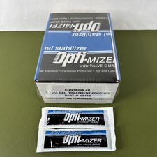 Case 48 Pck Opti-Mizer Pouch Fuel Stabilizer w Valve Guard Mix 1 - 2.5 Gal 60448 picture