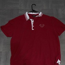 True-religion Men's Red and Burgundy Polo-shirts picture