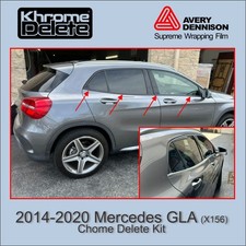 2014-2020 Mercedes GLA Chrome Blackout Overlay (Matte Black) picture