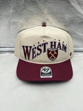 West Ham United EPL '47 Brand Natural TT Wave Hitch Adjustable Snapback Hat picture