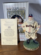 Vintage Boston Braves Baseball Cooperstown Ceramic Santa Claus Figure Mid 1990s  picture