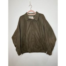 VTG Aberdeen Collection Jacket Mens XLT Brown Bomber Jacket Satin Lined Vintage picture