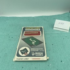NEW Vintage 1979 DOMINOES Invicta Games Travel Pocket Passport Game picture