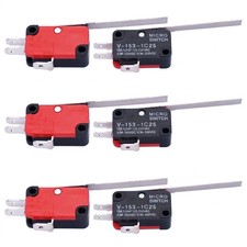 10 Pcs Micro Limit Switch SPDT Snap Action Long Straight Hinge Lever Arm picture