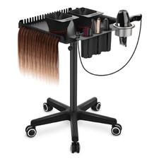 Salon Metal Hairstylist Tray Attached to Chair, 360° Rotation Barber Chair Tray picture