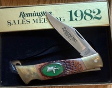 RARE 1982 REMINGTON CAMILLUS SALES MEETING KNIFE NEVER USED IN BOX picture