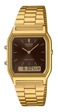 Casio Vintage Analog Digital Gold Tone Stainless Steel AQ-230GA-5A Unisex Watch picture