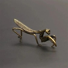 Metal Animal Ornament Home Vintage Brass Mantis Figurine Decor Fashion Gift picture