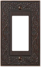 Amerelle 43RVB English Garden Wallplate 1 Rocker Aged 1 Bronze New picture