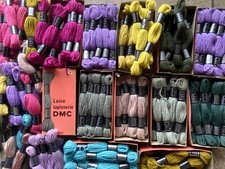 100 Skein Lot Vintage Laine Tapestry Tapisserie DMC Yarn Pure Wool Many Colors picture