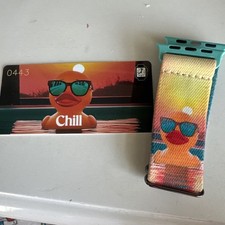 ZOX Lucky Yellow Rubber Ducky “Chill” #443 Unworn Fits Smaller Apple Watch picture