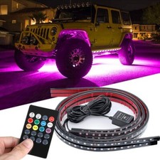 4pcs RGB 8 Color LED Strip Light Kit Under Car Tube Underglow Underbody System picture
