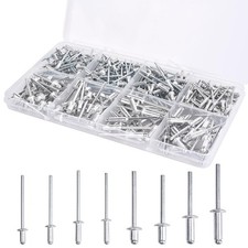200pcs Pop Rivets Assortment Kit Aluminum Blind Rivets 8 Sizes Fasteners picture