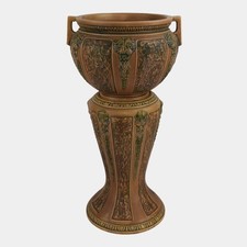 Roseville Florentine I 1920 Vintage Art Pottery Jardiniere And Pedestal 602-10 picture