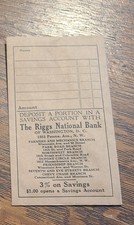 3 VTG Riggs National Bank Deposit Envelopes Washington DC 1503 Penna Ave picture