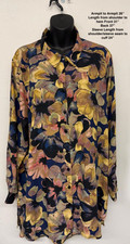 NWT - Spense Womens Hi-Low Tunic/Dress Button Front Collared Long Sleeve picture