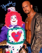 WWF Yurple The Clown Hand Signed Stone Cold AUSTIN 3:16 WWE Wrestling 8X10 Photo picture