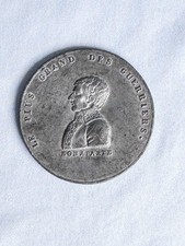 Rare 1799 Uniface Medal Emperor Napoleon Consulate Waterloo Battle Wellington picture