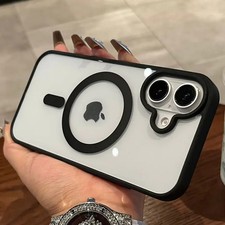 Luxury For Magsafe Transparent Case For iPhone 18 12 13 14 15 16 17 Pro Max Mini picture