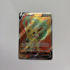 Pokémon card TCG Leafeon V Full Art 166/203 Evolving Skies Holo NM picture