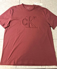 Calvin Klein Jeans Men's Logo Crew Neck Short Sleeve Solid Brown T-Shirt L picture
