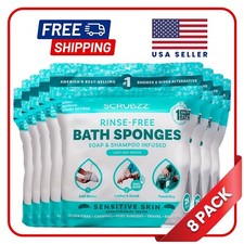 Scrubzz Disposable Rinse Free Bathing Sponges - Sensitive Skin, 200 Count picture