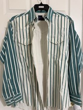 Wrangler Brushpopper Western Vintage Shirt 16.5-35 Large picture