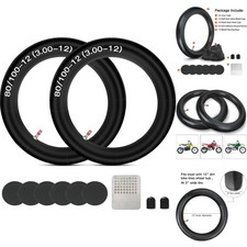 2-Pack 3.00-12 80/100-12 Rear Inner Tube Pit Dirt Bike Heavy Duty Straight Valve picture