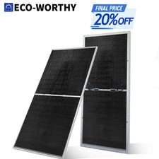 ECO-WORTHY 200W 400W 800W Solar Panel N-Type 18BB Bifacial Home RV Off Grid picture