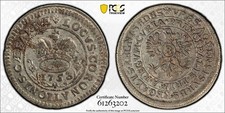 1753 Germany Aachen 8 Mark PCGS AU58 Lot#G1280 Silver Top Graded Very Scarce picture