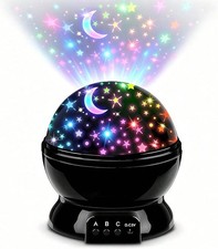 Kids Star Projector Night Light 360° Rotating 12 Colors USB Nebula Lamp picture