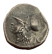 Lucania Heraclea AR Silver Stater 276–250 BC – Athena / Herakles - Toned picture