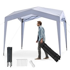 10 x 10 FT Outdoor Pop up Canopy Tent w/ Higher Top Roller Bag Adjustable Height picture
