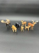 Mixed Lot Of 7 Schleich North American Forest Animals~ Moose Deer Bear READ picture