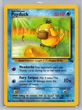 Unlimited Psyduck 53/62 Common Fossil Pokemon MP picture