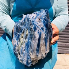 16.12LB Rare Natural beautiful Blue KYANITE with Quartz Crystal Specimen Rough picture