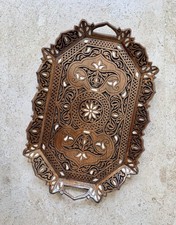 Handcrafted Wooden Tray with Mother-of-Pearl Inlay picture