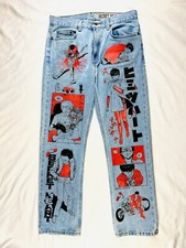 Akira Secret Heart Jeans Rare Handmade Kaneda Tetsuo Anime Katsuhiro Otomo Denim picture
